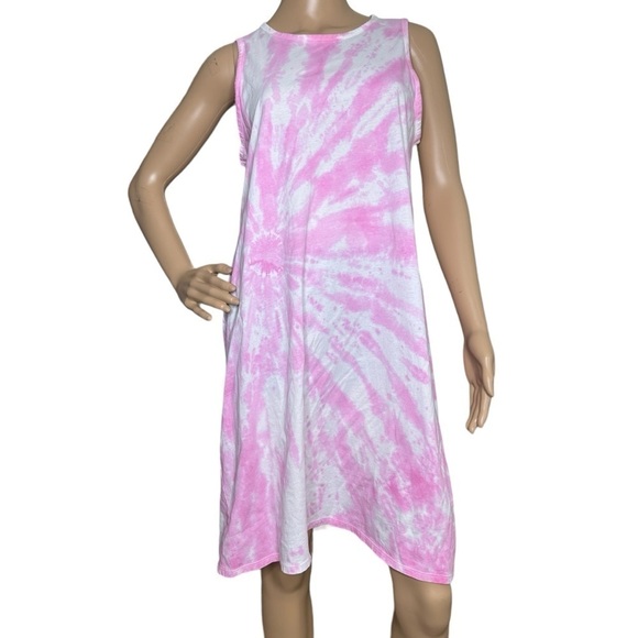 J. Crew Factory pink tie dye knee length dress NWT Small - Picture 1 of 7